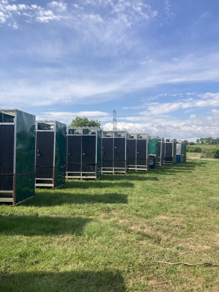 Temporary compost toilets